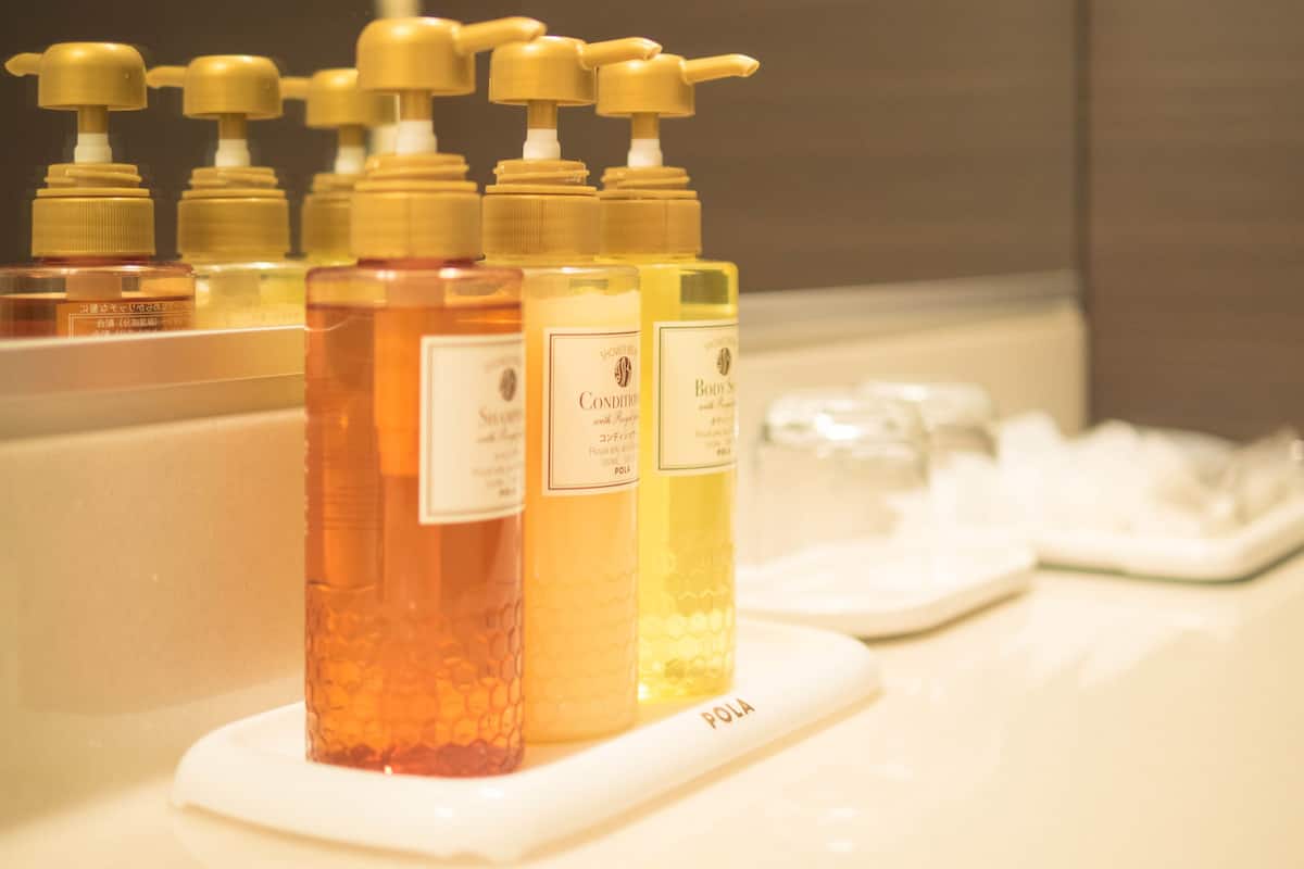 combined shower/bathtub, hair dryer, electronic bidet, towels