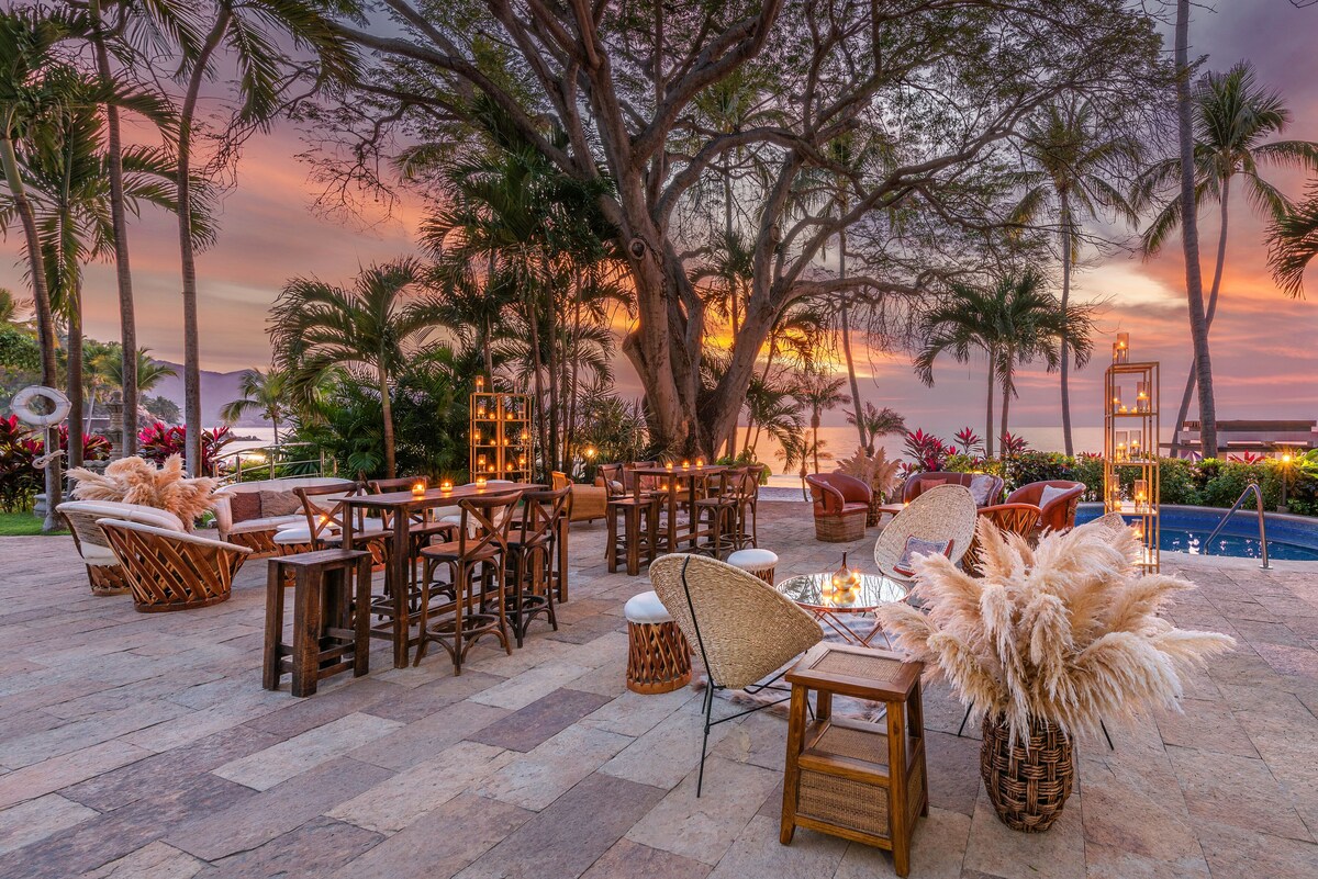 Outdoor banquet area