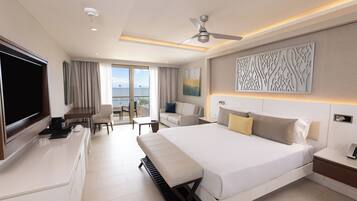 Premium bedding, free minibar, in-room safe, desk