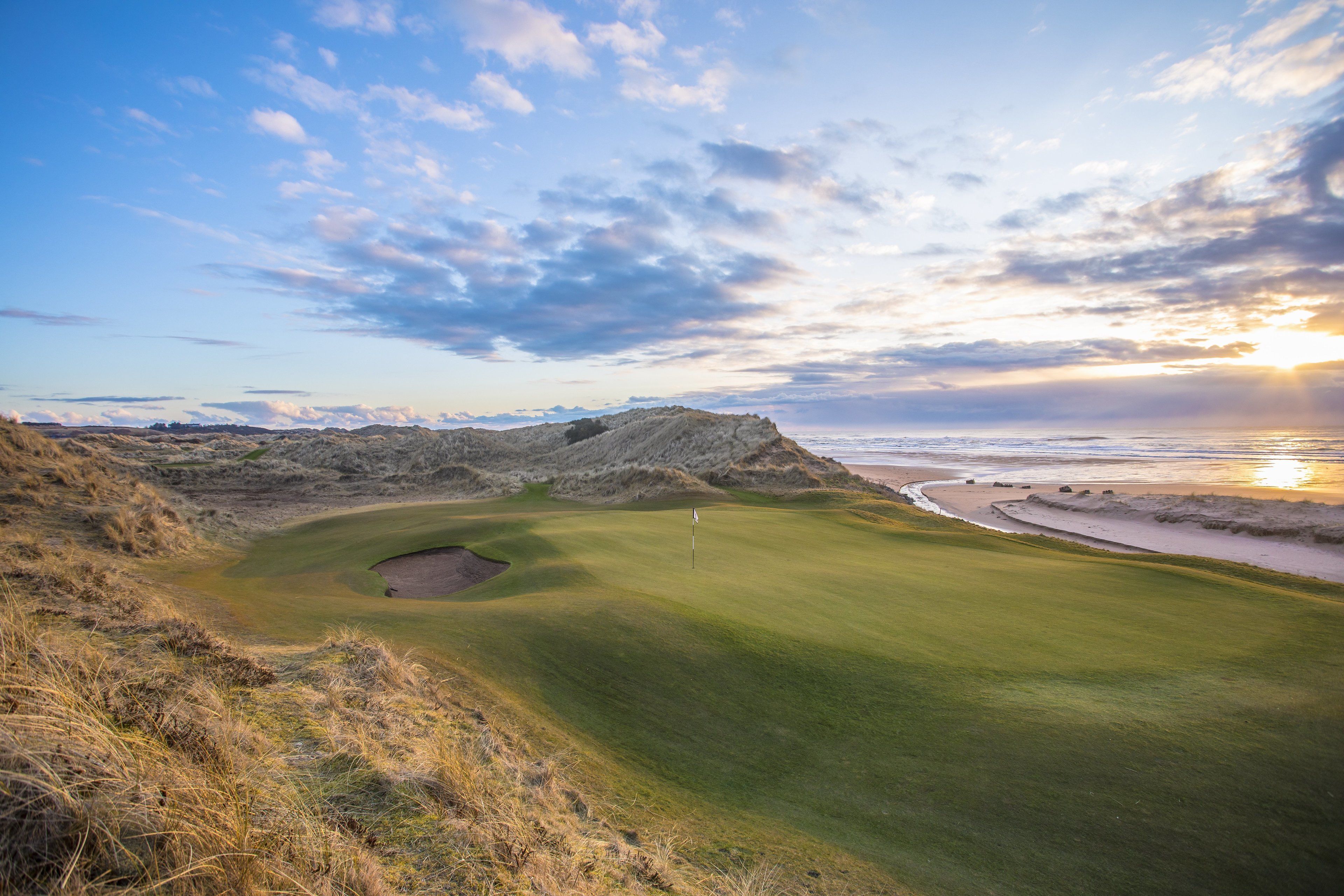 Utsikt mot strand/hav