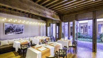 Lunch and dinner served, local cuisine