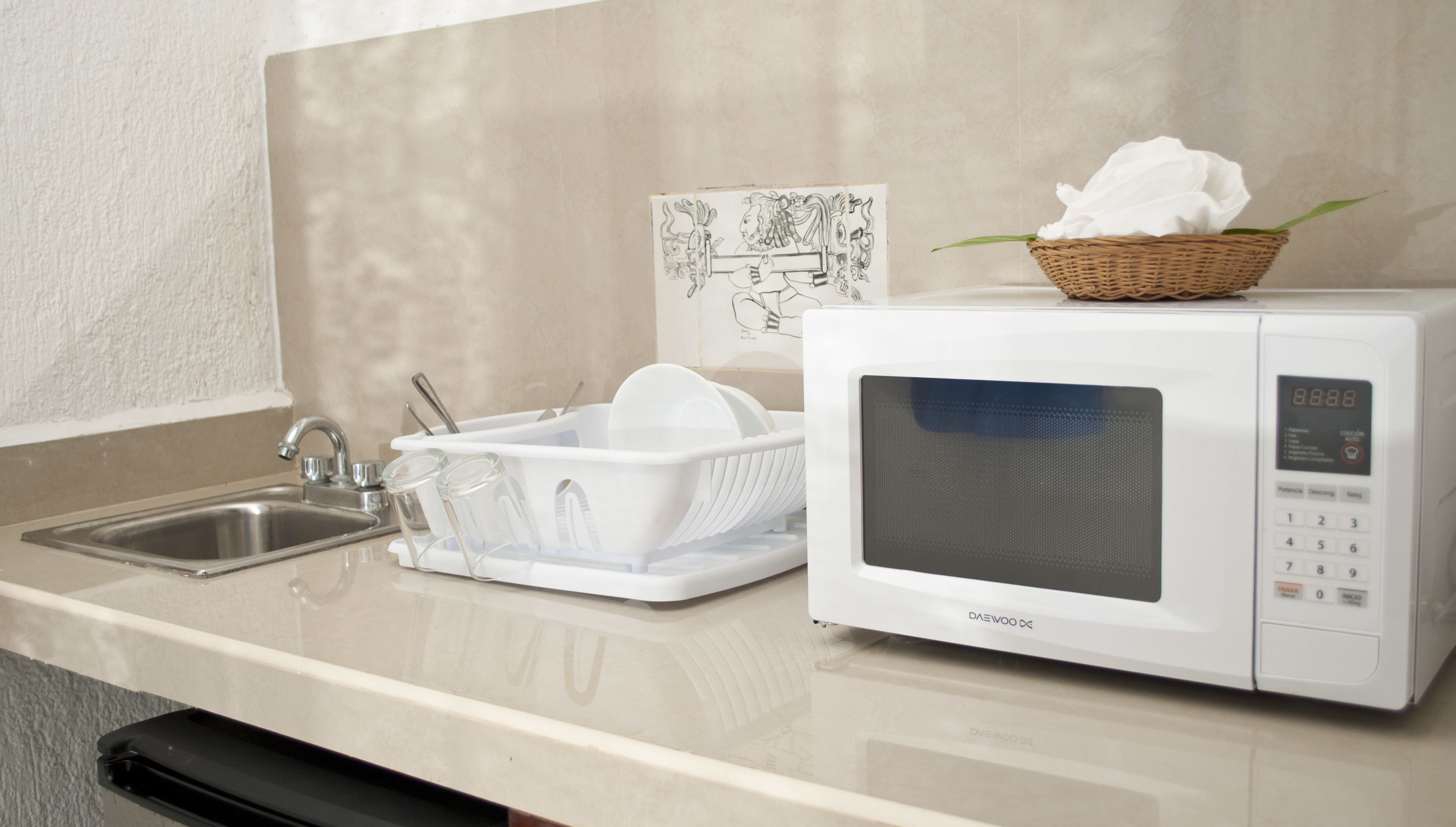 basic room (two double beds full size ) | private kitchen