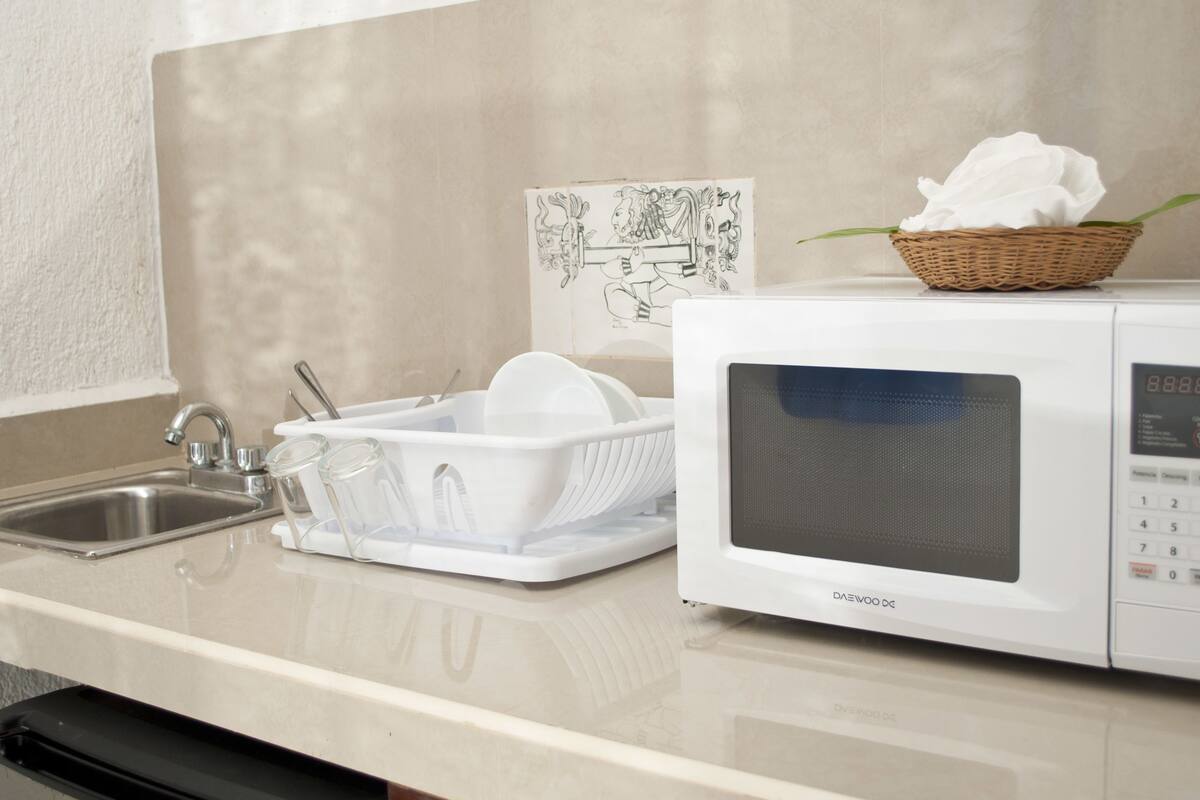 basic room (two double beds full size ) | private kitchen