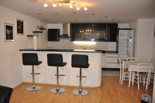 Classic Quadruple Room, 1 Bedroom | Private kitchen | Electric kettle