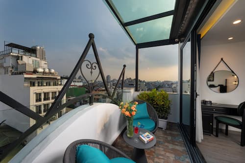 Suite, balkon, uitzicht op de stad | Balkon