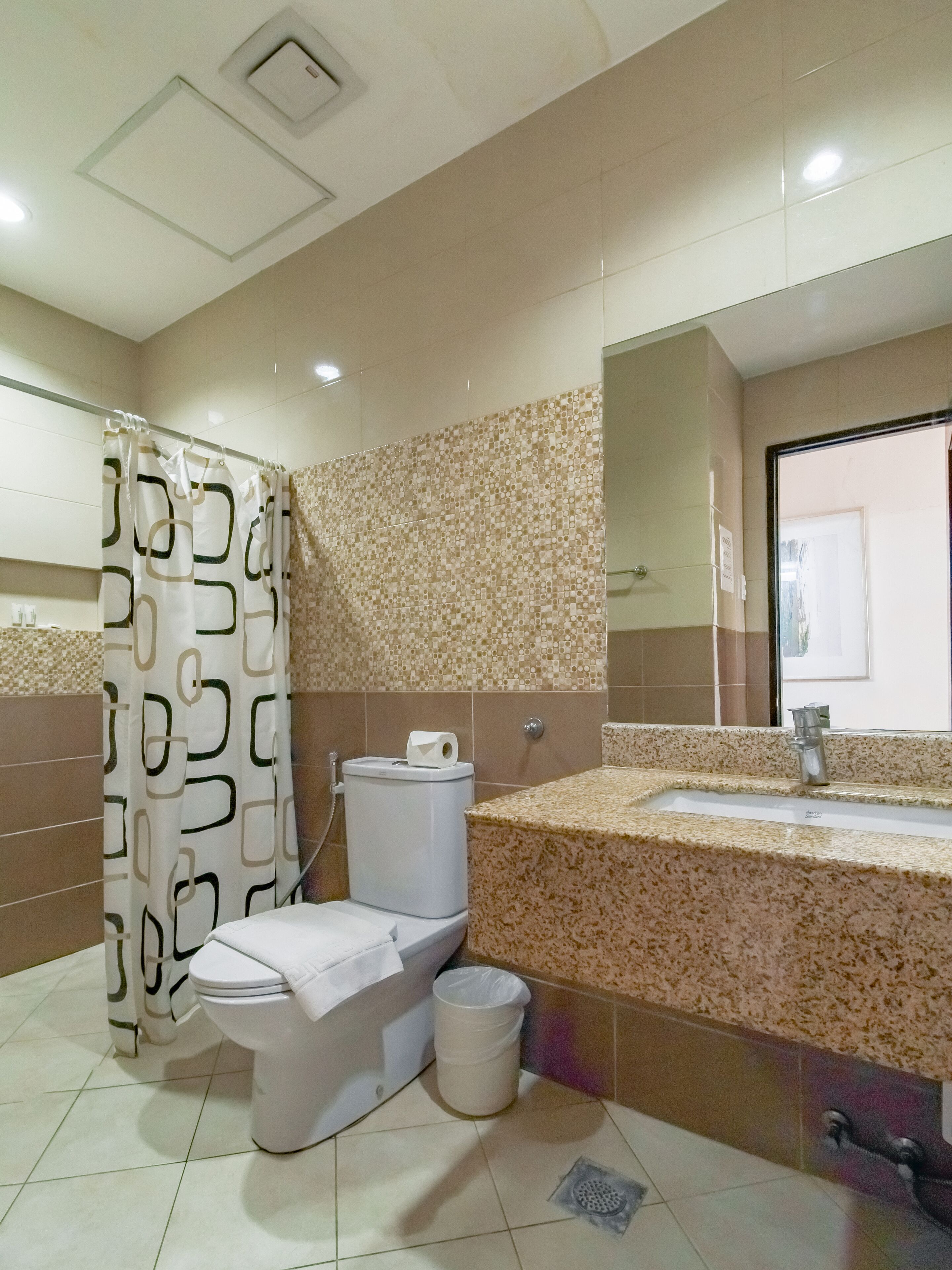 standard room, 1 queen bed | bathroom | shower, hydromassage showerhead, free toiletries, hair dryer