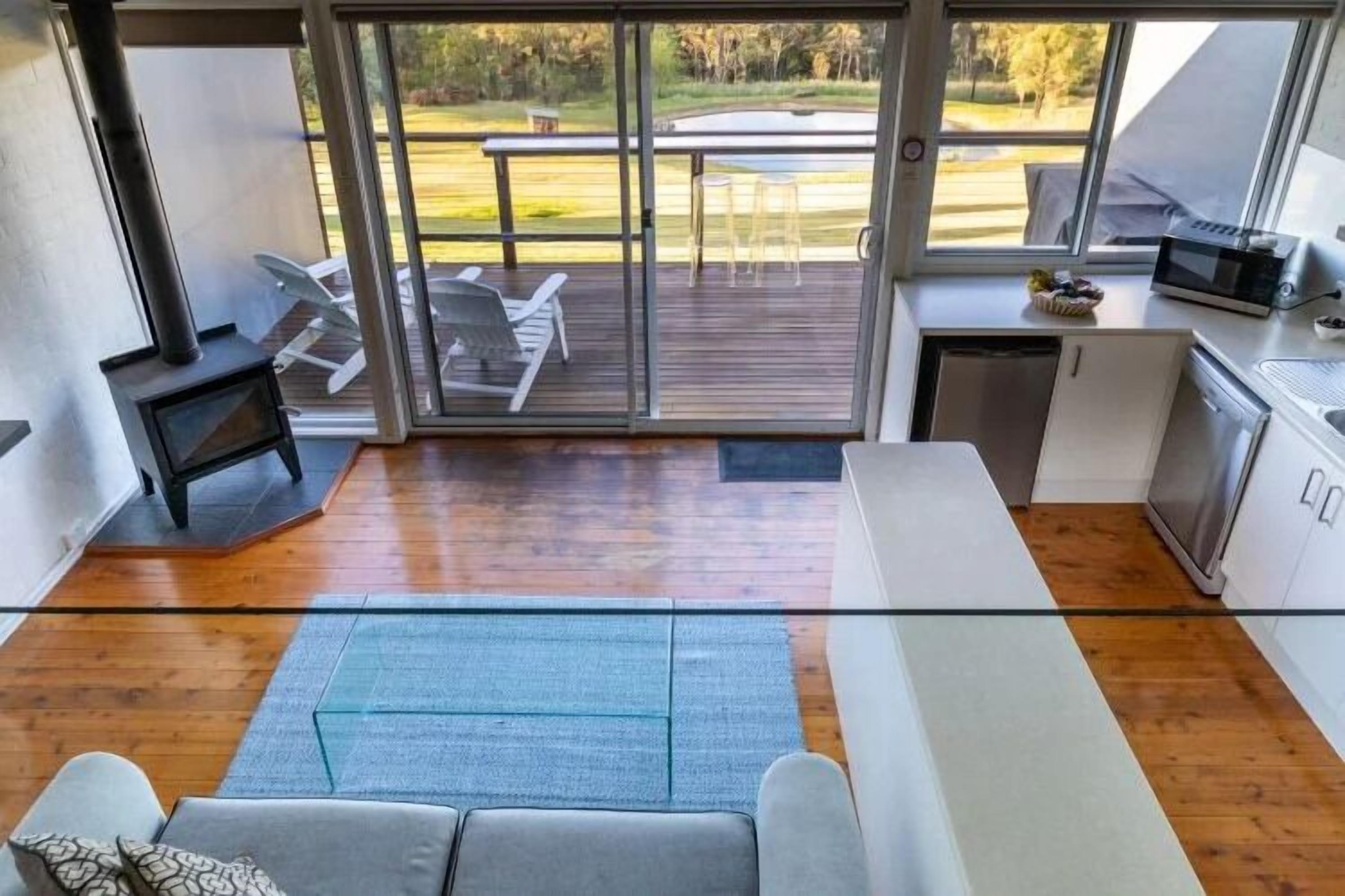 Villa Deluxe, 1 très grand lit, vue vallée | Coin séjour