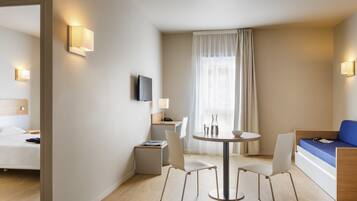 1 bedroom, individually furnished, desk, blackout drapes