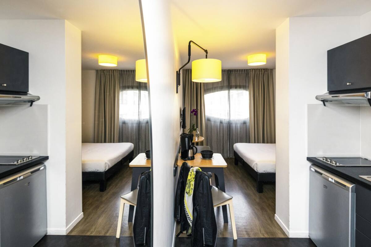 Studio, 1 lit double | 1 chambre, bureau, systĂšme dâinsonorisation, accĂšs au Wi-Fi (inclus)