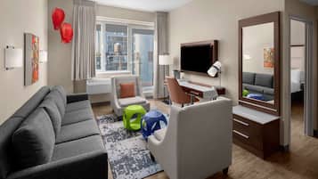 In-room safe, desk, blackout curtains, iron/ironing board