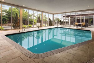 Indoor pool, open 8:00 AM to 11:00 PM, sun loungers