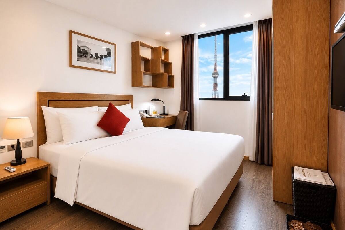 Habitación doble superior | 1 habitación, minibar, caja de seguridad en la habitación y escritorio 