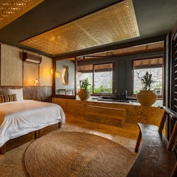 Luxe villa, 2 slaapkamers | 1 slaapkamer, luxe beddengoed, pillowtop-bedden, een minibar