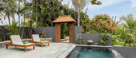 Villa de lujo, 1 habitación, alberca privada, vista al valle | Alberca privada