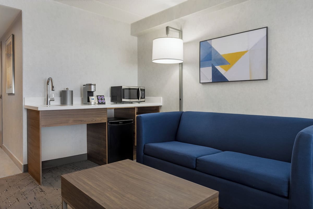 1 bedroom, desk, laptop workspace, iron/ironing board