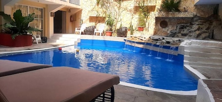 Indoor pool, outdoor pool, open 8:30 AM to 9:00 PM, pool umbrellas