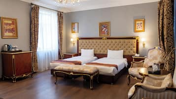 Premium bedding, minibar, in-room safe, soundproofing