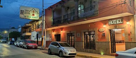 Front of property – evening/night