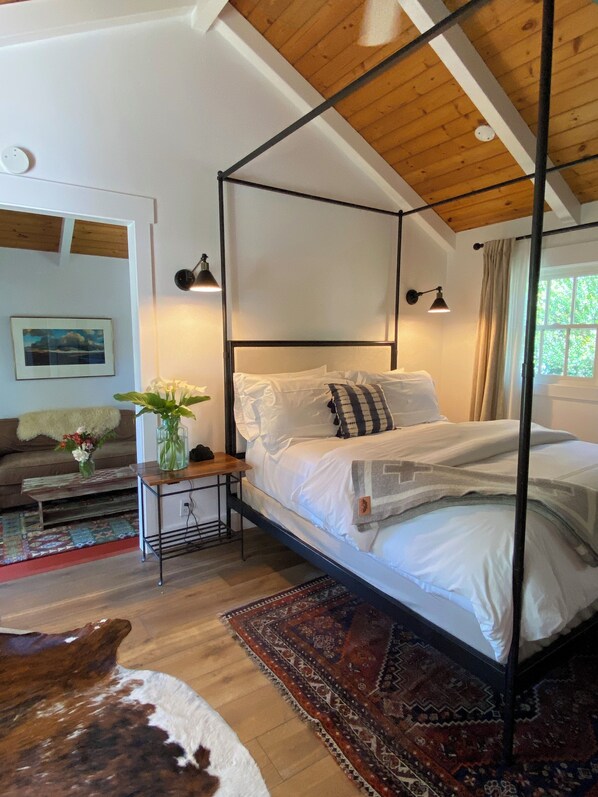 Cottage « Premier », 1 chambre, vue jardin, côté jardin | Literie de qualité supérieure, couette en duvet d'oie, minibar