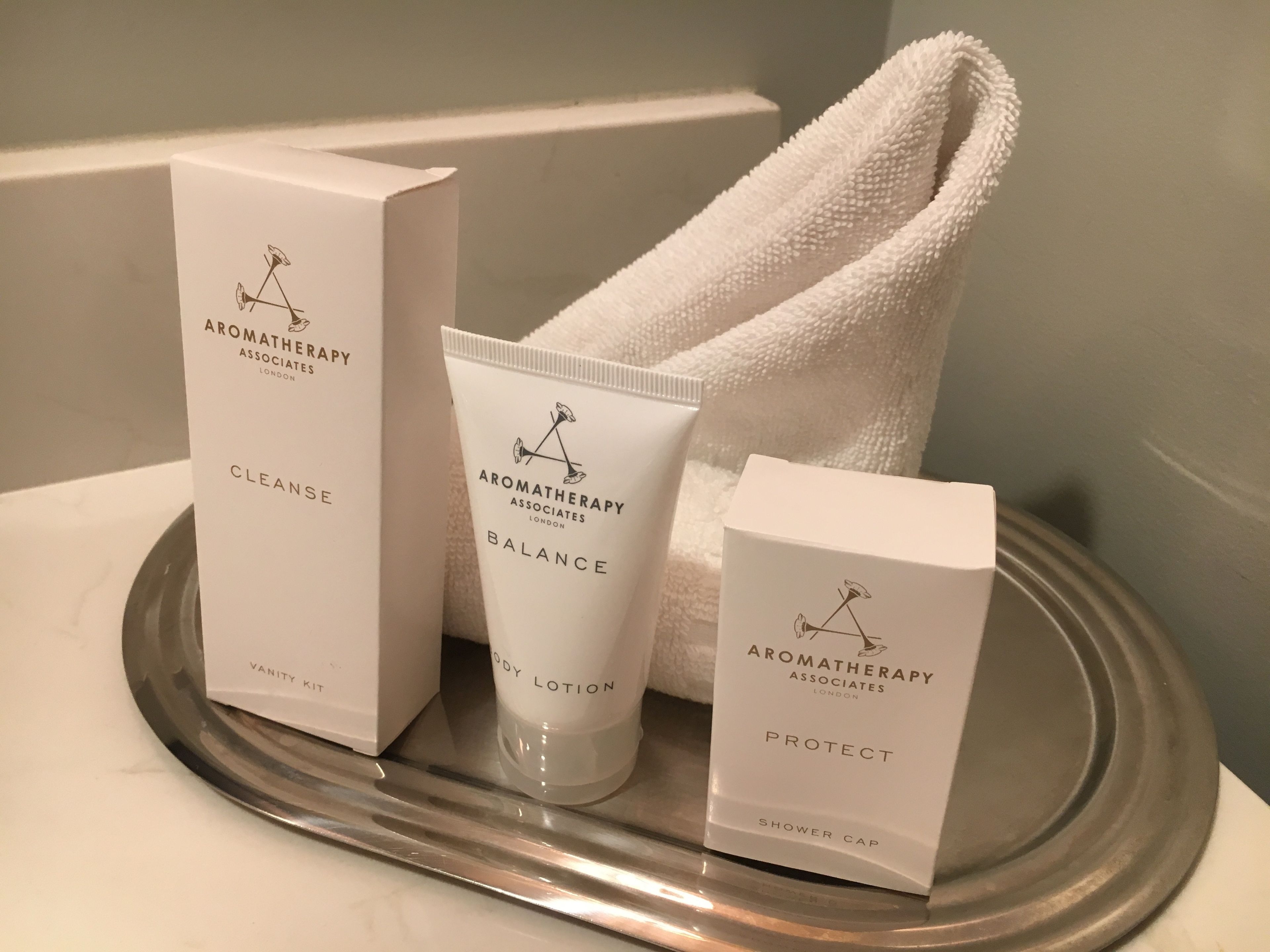 free toiletries, hair dryer, towels