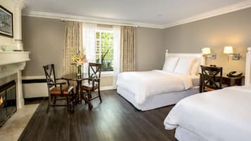 Premium bedding, desk, iron/ironing board, free cribs/infant beds