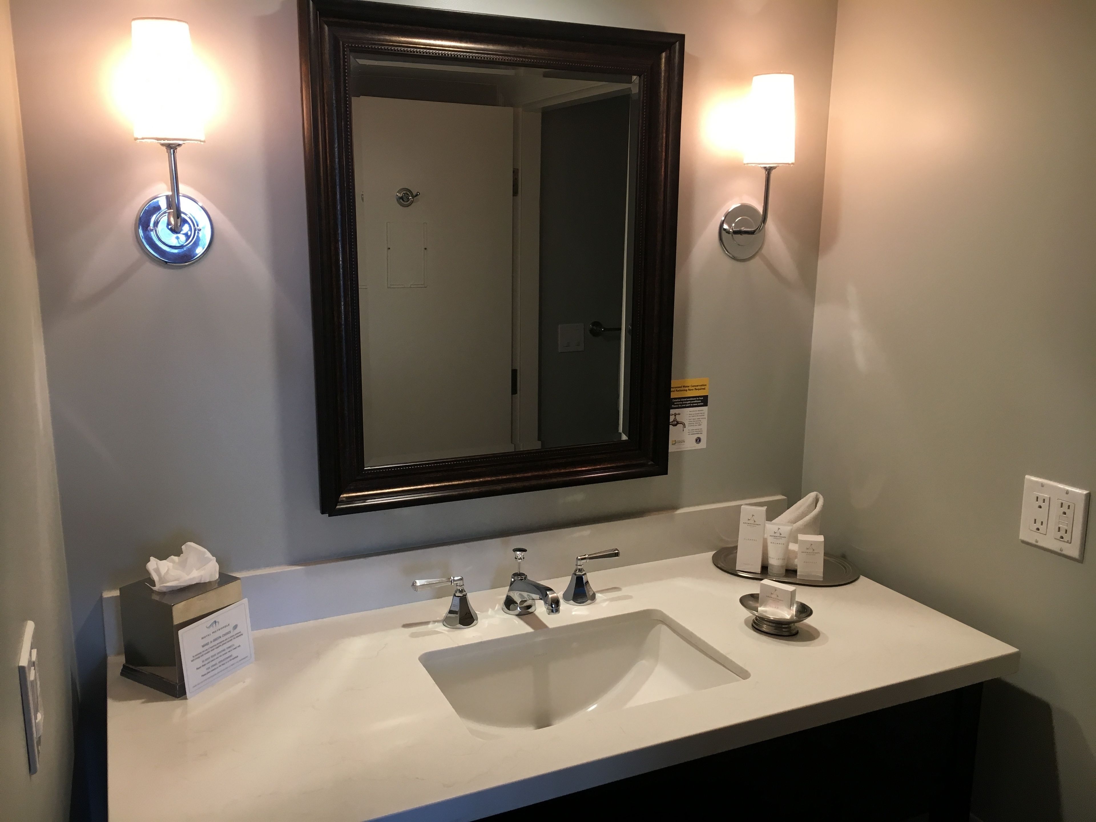 free toiletries, hair dryer, towels