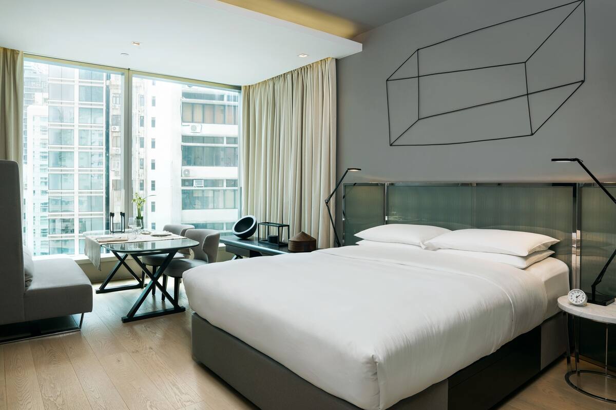 superior suite | frette italian sheets, premium bedding, down duvets, in-room safe