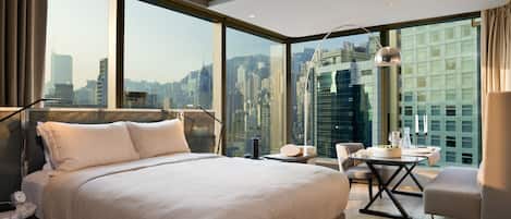 Frette Italian sheets, premium bedding, down duvets, in-room safe