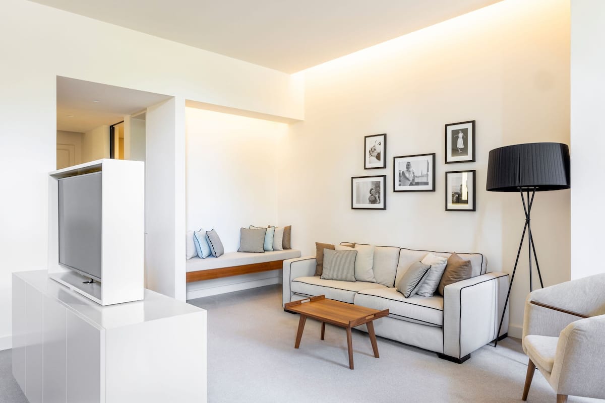 1 habitación y ropa de cama de alta calidad