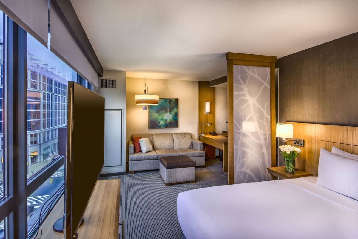 room, 1 king bed with sofa bed (specialty) | in-room safe, desk, iron/ironing board, free cots/infant beds
