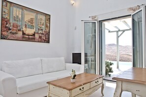 Villa, 2 chambres, vue mer | Salle de séjour