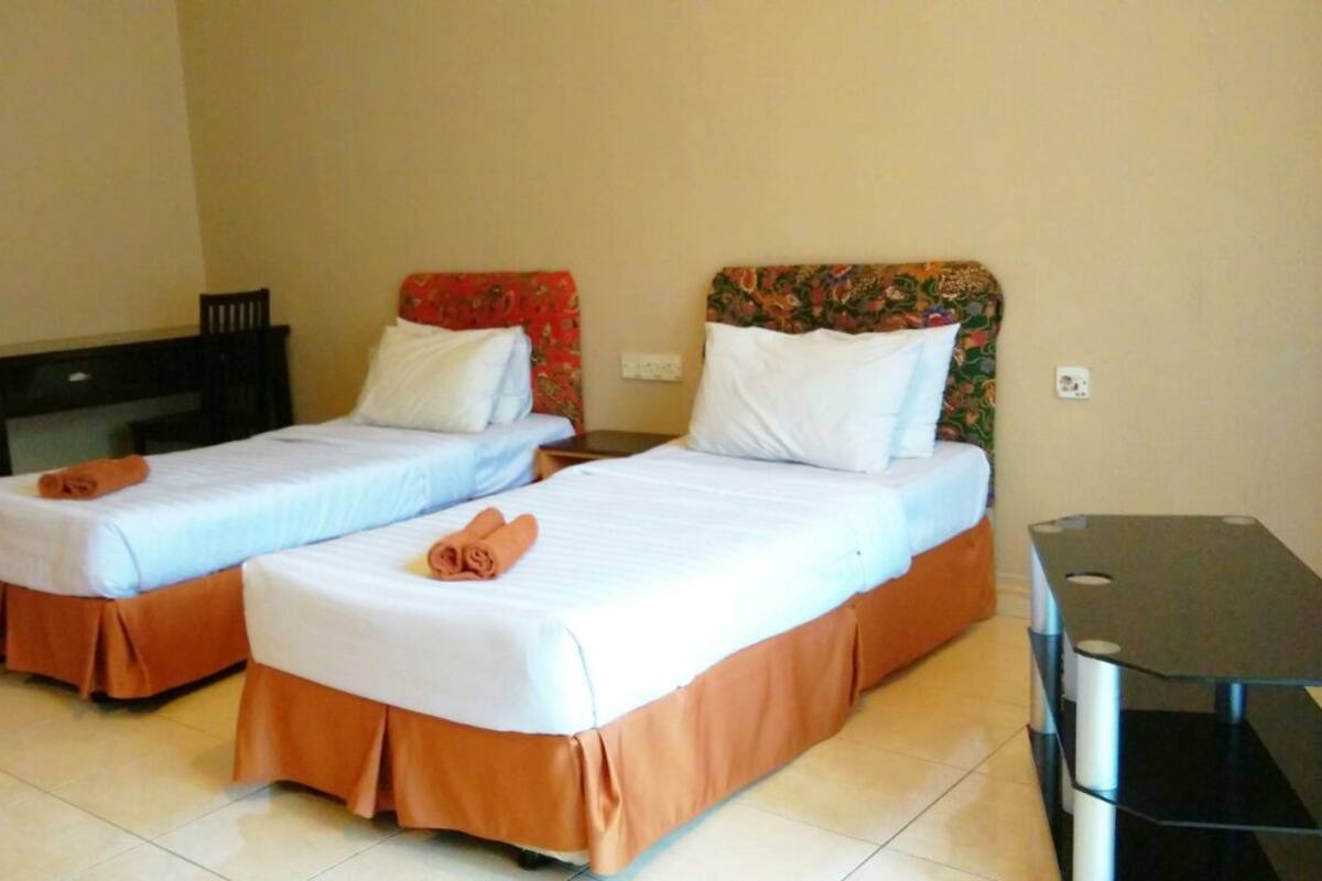Deluxe Twin Room | Living room | 32-inch LED TV with cable channels, TV