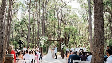 Outdoor wedding area