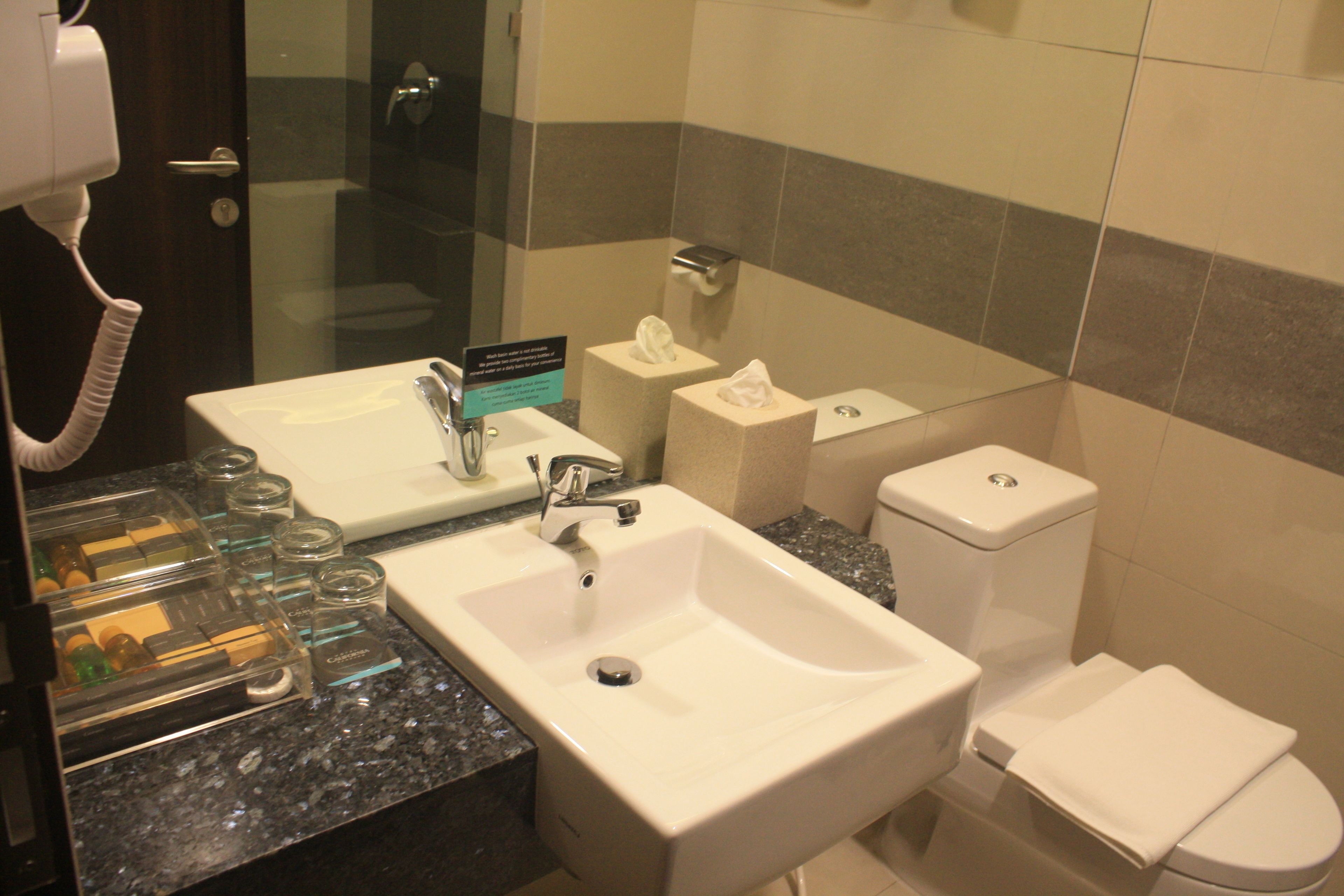 deluxe room | bathroom | shower, free toiletries, hair dryer, slippers