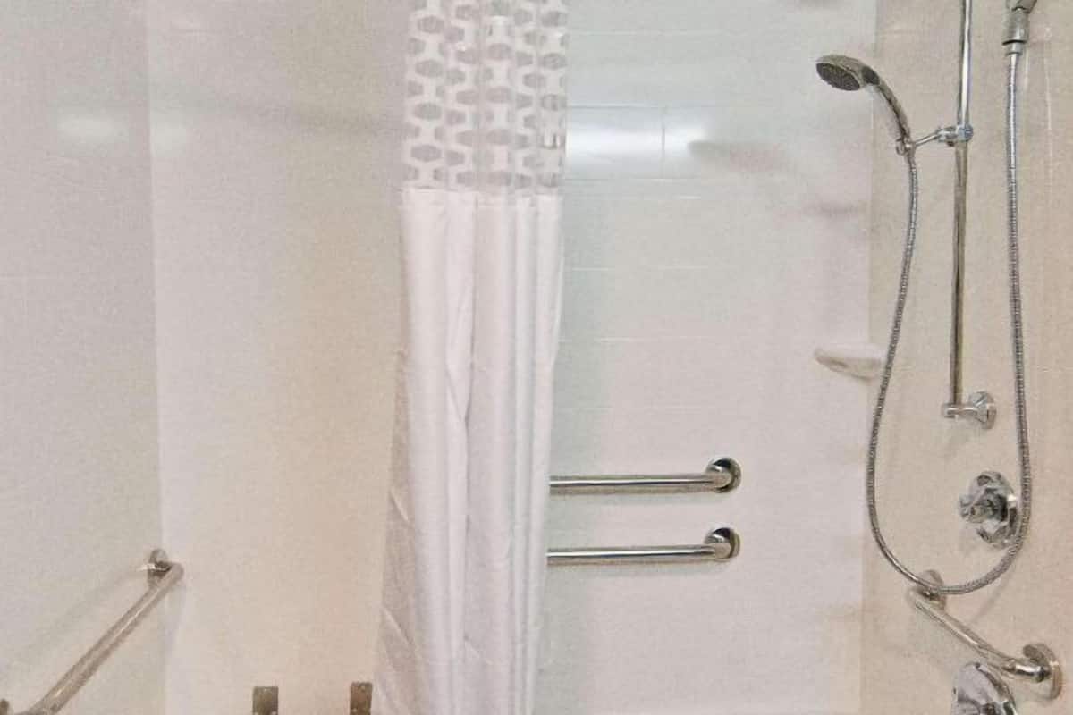 Bathroom | Shower, hydromassage showerhead, free toiletries, hair dryer