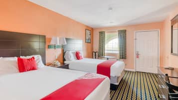 Room, 2 Double Beds | Desk, free WiFi, bed sheets
