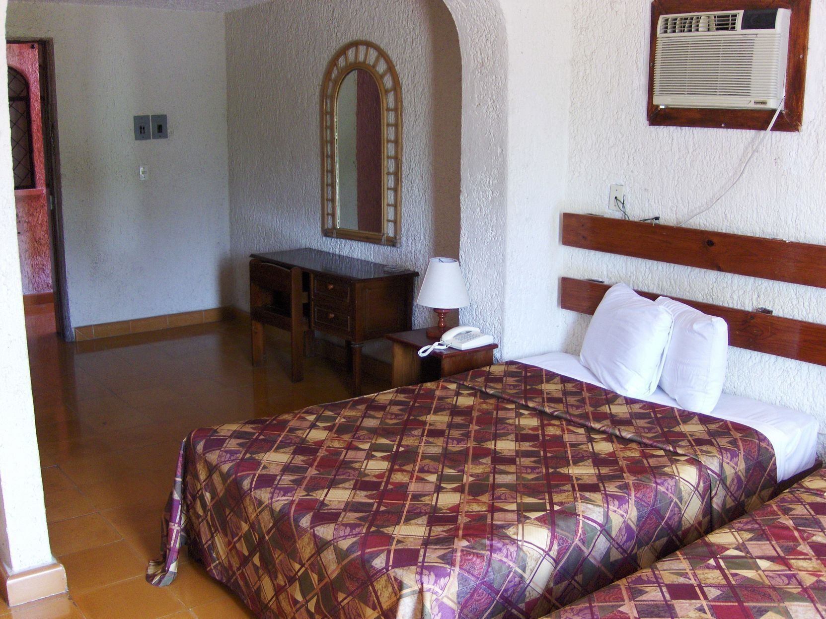 Desk, free WiFi, bed sheets
