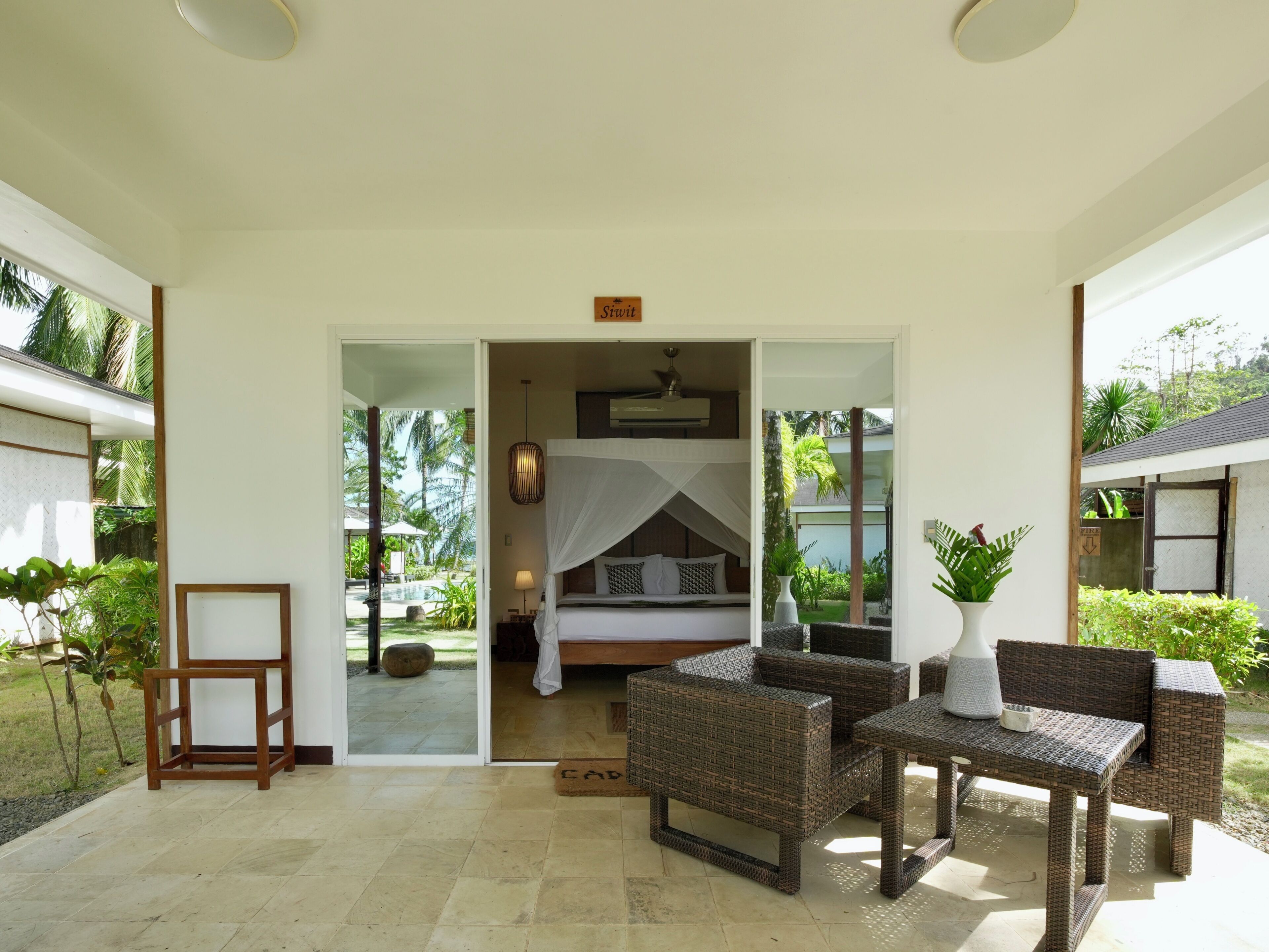 Cottage, aan het zwembad | Een kluis op de kamer, beddengoed