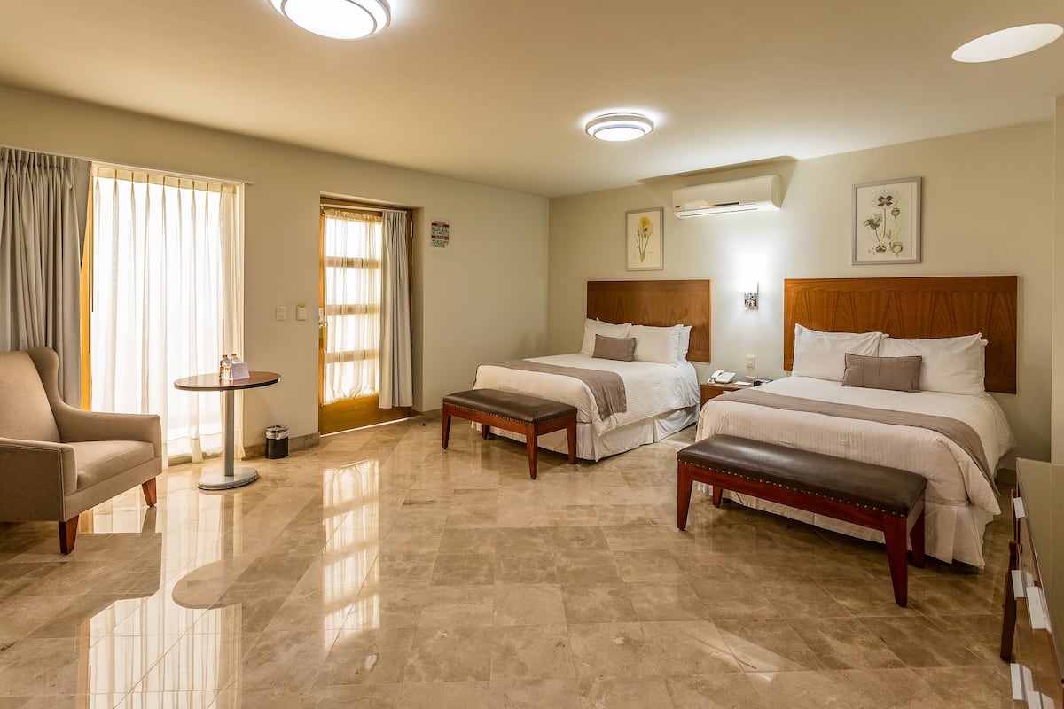 Familiekamer, 2 tweepersoonsbedden | 1 slaapkamer, lakens van Egyptisch katoen, luxe beddengoed