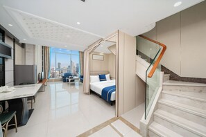 Comfort Apartment, City View | Living area | Flat-screen TV - Louidon Mega Duplex Apartment - Beijing Rd (Guangzhou)