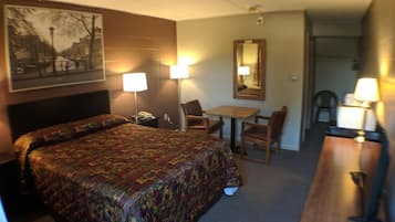 Blackout curtains, iron/ironing board, free WiFi, bed sheets