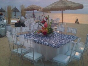 Outdoor wedding area
