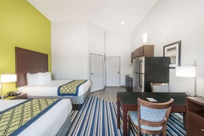 Suite, 2 Double Beds, Non Smoking | Desk, iron/ironing board, free cots/infant beds, free WiFi - Hawthorn Extended Stay by Wyndham Midland (Midland)