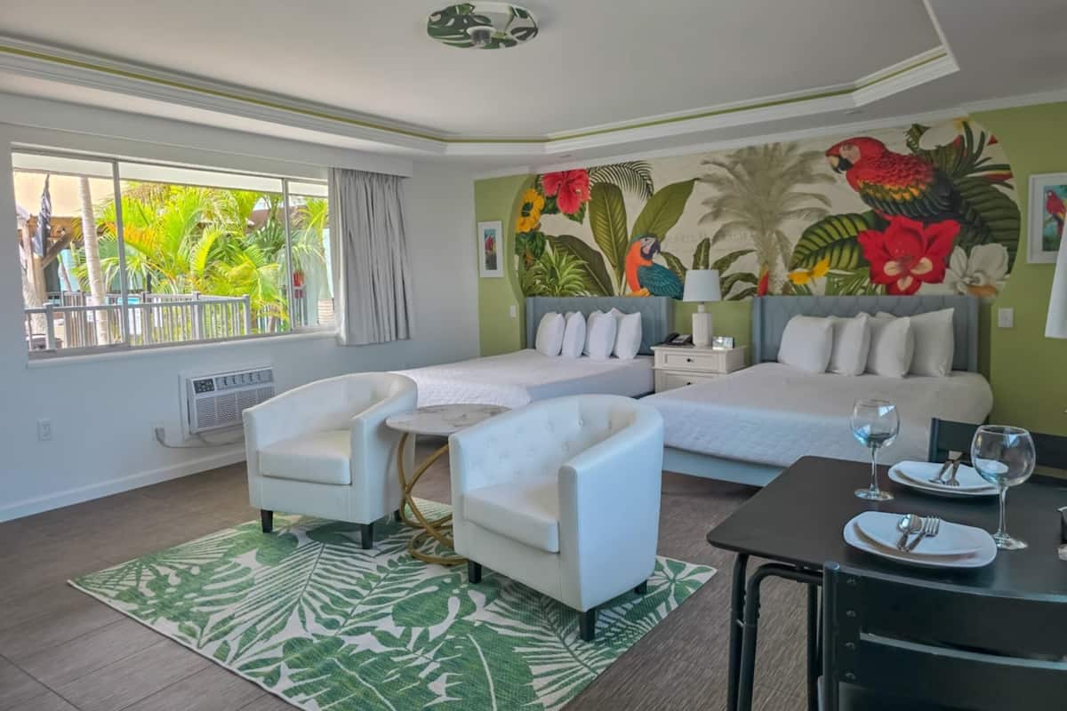 Deluxe Room, 2 Queen Beds, Kitchen | Individually decorated, individually furnished, iron/ironing board