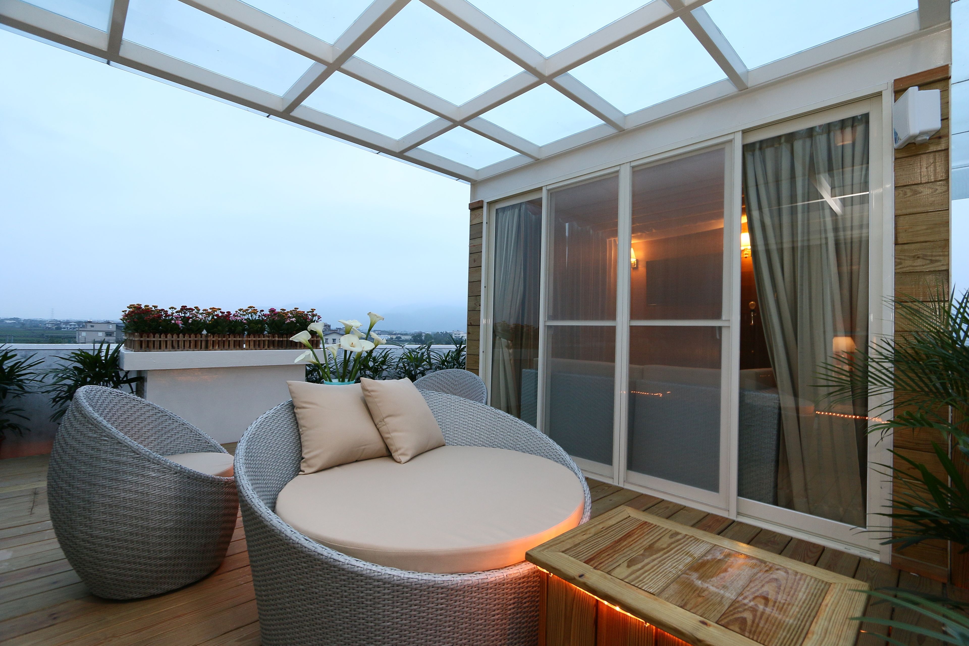 浪漫套房, 1 間臥室, 夏威夷式陽台 | 露台/庭院