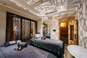 Couples treatment rooms, sauna, steam room, body treatments