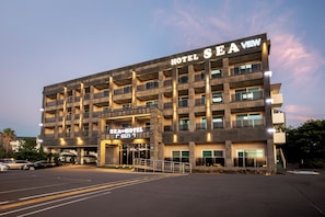 Front of property - evening/night - Sea View (Jeju City)