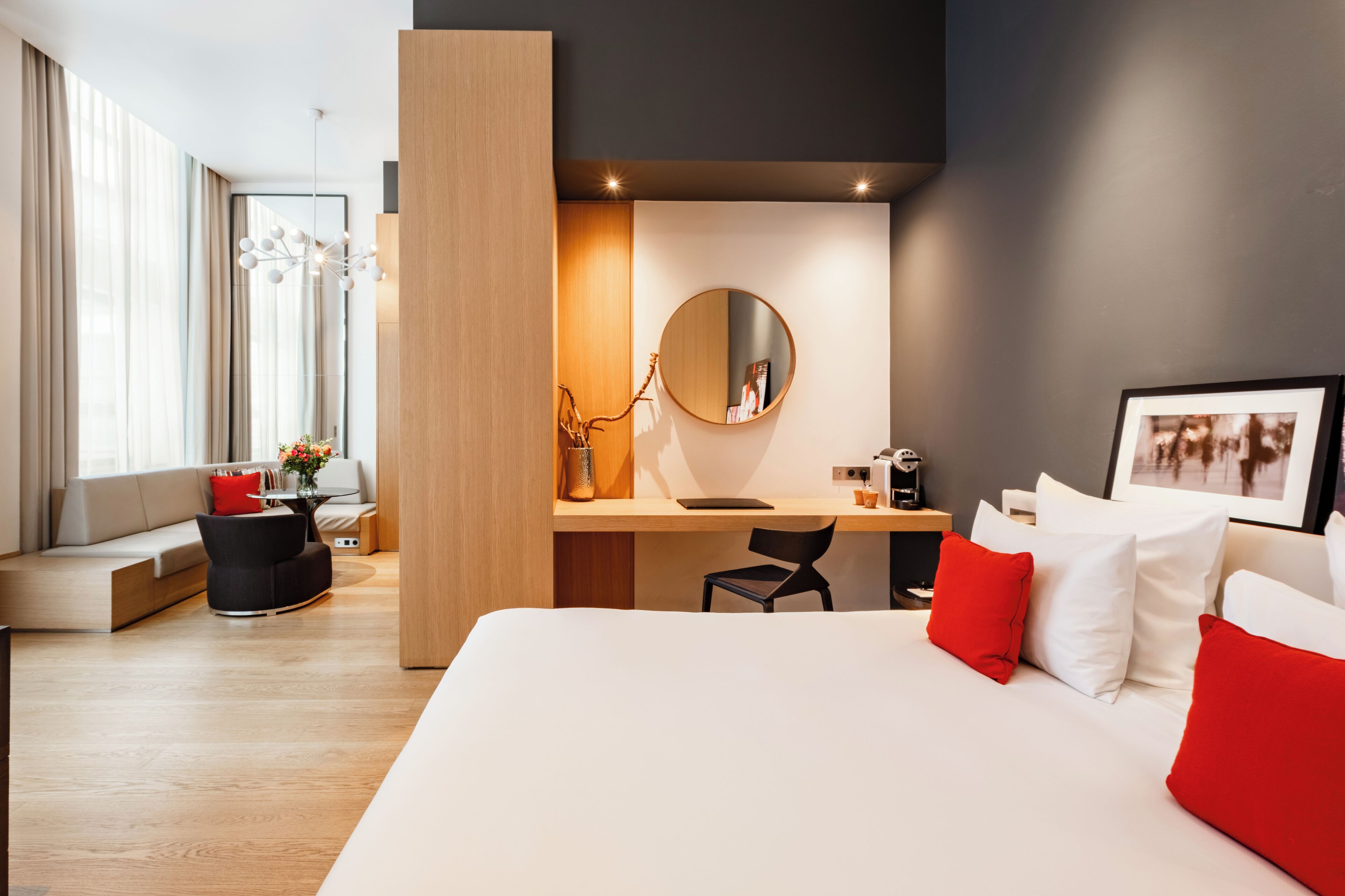 Junior Suite, Terrace | Hypo-allergenic bedding, down comforters, in-room safe, blackout drapes