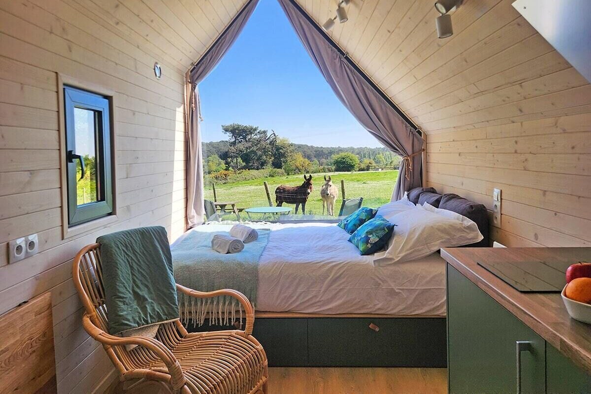 Ferienhaus, mit Bad, Blick auf den Innenhof | 1 Schlafzimmer