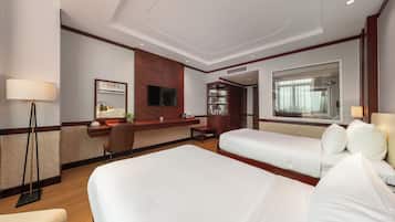 Ropa de cama de alta calidad y minibar